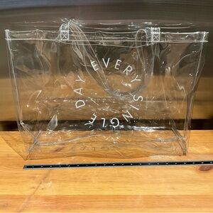 Supergoop! Every Single Day Clear Big Beach Tote Vinyl Plastic Festival See Thru